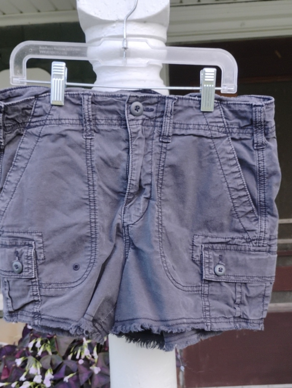 American Eagle Charcoal Gray Cargo Shorts